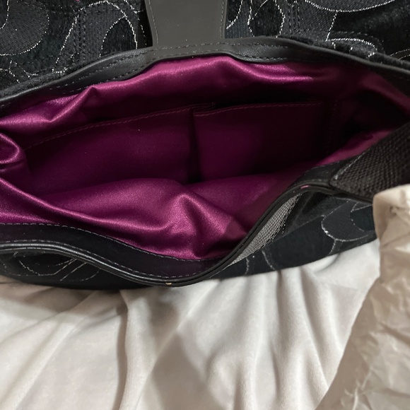 Coach black velvet c hobo shoulder bag-NWT - Picture 6 of 16